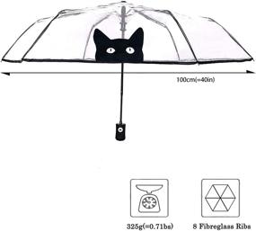 img 1 attached to SMATI Clear Folding Umbrella Transparent Umbrellas for Folding Umbrellas