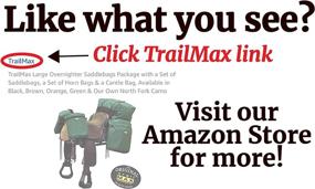 img 1 attached to 🎒 Premium TrailMax Medium Saddlebags with Cantle Bag: Durable 600D Nylon, Multiple Color Options including North Fork Camo