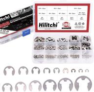 🔒 hilitchi 380-pcs [14 different sizes] e-clip external retaining ring set - 304 stainless steel assortment logo