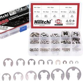 img 4 attached to 🔒 Hilitchi 380-Pcs [14 Different Sizes] E-Clip External Retaining Ring Set - 304 Stainless Steel Assortment