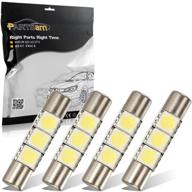 🚗 enhance your car's interior with partsam 29mm 6614f led light bulbs - set of 4pcs white | perfect for vanity mirror and sun visor lamps logo