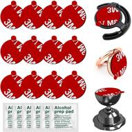 📱 pkyaa 12pcs 0.9" double-sided adhesive replacement tape for car magnetic phone holder: sticky compatibility with socket mount & phone ring holder base logo