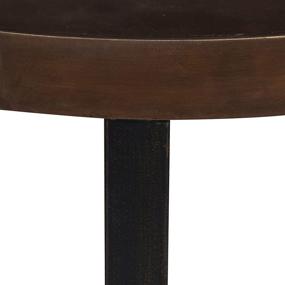 img 1 attached to 🌟 Stylish and Functional Kate and Laurel Zabel Modern Round Metal End Table: Bronze and Black Criss Cross Base