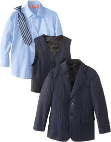 img 1 attached to 👦 Joey Couture Boys' Little Star Pinstripe 5-Piece Suit