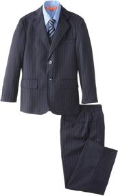 img 3 attached to 👦 Joey Couture Boys' Little Star Pinstripe 5-Piece Suit