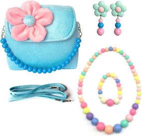 img 4 attached to 🌸 Elesa Floral Earrings Necklace - Plush Toys & Stuffed Animals in Stylish Plush Purses