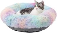 🐱 kooltail marshmallow calming cat bed - ultra soft plush pet bed mat, furry cushion bed with soft plush surface for all seasons logo