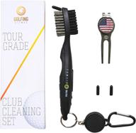 golf club brush cleaner set/golf multi tool - premium tour grade and heavy duty golf accessories - ultimate golf gift for golfers - includes divot tool логотип