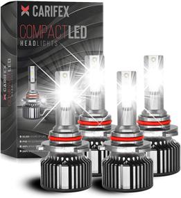 img 4 attached to 🚗 CARIFEX Compact LED Headlight Bulbs - 9005/HB3 High Beam & 9006/HB4 Low Beam LEDs - 400% Brighter Than Standard Headlights - CSP Chips - 6000K - Cool White - 30,000 Hours Lifespan