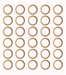 img 1 attached to 🔗 Penta Angel Wooden Rings 30Pcs 35mm – Natural Unfinished Solid Wood Rings for DIY Crafts and Jewelry Making