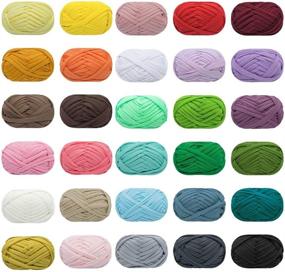 img 2 attached to Versatile T-Shirt Yarn: Ideal for DIY 👕 Sewing, Crocheting, and Knitting Projects, 100g (#01 Black)