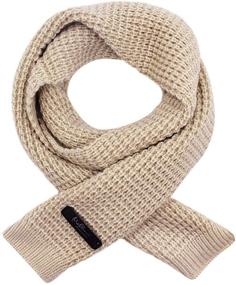 img 2 attached to Теплый и стильный вязаный шарф: модный зимний аксессуар для девочек-малышек