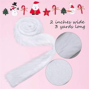 img 3 attached to 3 Yards Long Christmas White Faux Fur Ribbon Trim Fabric Roll - Ideal for Christmas Tree Decorations and Wreath Bows Craft, 2 Inches Wide