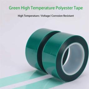 img 2 attached to 🔥 APT 2 Mil Polyester Tape with Silicone Adhesive - Heat Resistant PET Tape for Powder Coating & E-Coating | 3.5 Mil Thickness | 1, 2" x 72 Yds