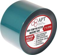 🔥 apt 2 mil polyester tape with silicone adhesive - heat resistant pet tape for powder coating & e-coating | 3.5 mil thickness | 1, 2" x 72 yds logo