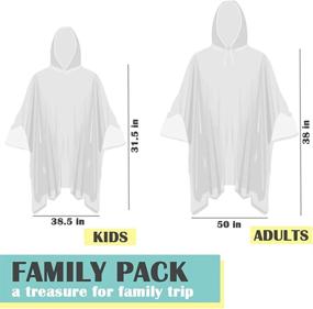 img 3 attached to 🌧️ Premium Clear Waterproof Rain Poncho with Hood - Ideal for Emergency Situations, Outdoor Events, and Travel