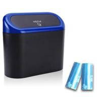 🚗 convenient and leakproof moharwall car trash can with lid - ideal garbage solution for cars, office, bedroom, and home (blue) logo