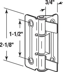 img 1 attached to 🚪 Pack of 2 Bi-Fold Door Hinges - Prime-Line Products N 6936, Brass Plated