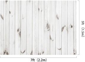 img 3 attached to 📷 Kackool 7x5ft/2.2x1.5m White Wood Backdrops: Enhance Your Photography with Stunning Wooden Backgrounds!