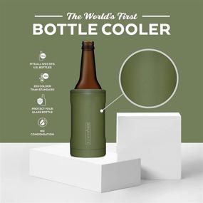 img 3 attached to BrüMate Hopsulator BOTT'L - Insulated Beer Bottle Cooler for 12 Oz Bottles - Double-walled Stainless Steel - Ultimate Travel Companion for Keeping Drinks Cold Outdoors (OD Green)