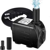 💧 winkeyes 160gph fountain pump with 48” lift, 8w small submersible water pump for outdoor indoor tabletop fountain, aquarium, fish tank, hydroponic, pond, 6ft power cord, 2 nozzles логотип