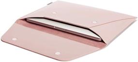 img 2 attached to 👝 Comfyable Leather Laptop Sleeve 13-13.3 Inch - Perfect Fit for 13 Inch MacBook Pro & MacBook Air - Stylish Pink PVC Envelope Case for Mac