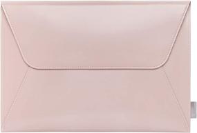 img 4 attached to 👝 Comfyable Leather Laptop Sleeve 13-13.3 Inch - Perfect Fit for 13 Inch MacBook Pro & MacBook Air - Stylish Pink PVC Envelope Case for Mac