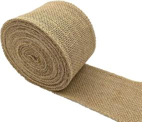 img 1 attached to Goldenvalueable Burlap Fabric Craft Ribbon