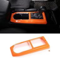 llkuang center console gear panle frame cover trim for toyota tacoma 2016-2020 car accessory (orange) logo
