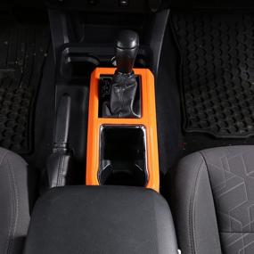 img 1 attached to LLKUANG Center Console Gear Panle Frame Cover Trim For Toyota Tacoma 2016-2020 Car Accessory (Orange)