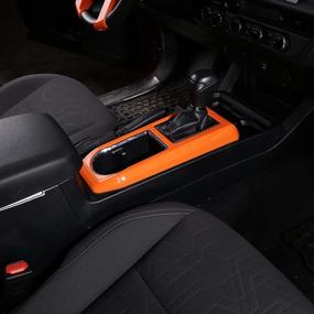 img 2 attached to LLKUANG Center Console Gear Panle Frame Cover Trim For Toyota Tacoma 2016-2020 Car Accessory (Orange)