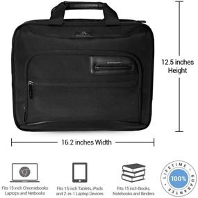 img 2 attached to 🔒 Brenthaven Elliot Deluxe Brief: Superior Protection for 15.4 Inch Chromebooks, Laptops, and Tablets in Commercial and Business Settings – Black, Durable, Rugged Design Guards against Impact and Compression