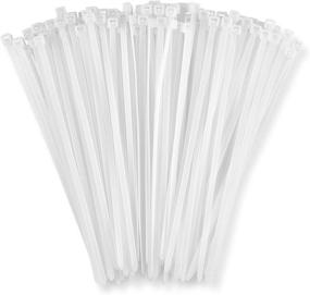 img 4 attached to 🔗 8" White Zip Cable Ties (1000 Pack) - Heavy Duty, High Tensile Strength Nylon Wire Ties for Indoor and Outdoor Use by Bolt Dropper