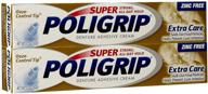 🦷 poliseal denture adhesive cream - super poligrip extra care - 2.2 oz - pack of 2 logo