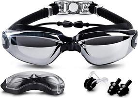 img 4 attached to Goggles Swimming Leaking Adult Women Sports & Fitness