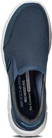 img 3 attached to Skechers Men's Navy Slip-On Loafers - Men's Shoes in Loafers & Slip-Ons
