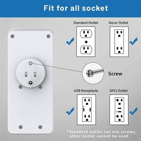 img 1 attached to 🔌 SOKETPUG 11 в 1 Сетевой фильтр с подавителем импульсного напряжения - Многофункциональная розетка со 2 портами USB для зарядки, общей мощностью 2,4 А - 9-розеточное устройство с расширенным количеством розеток, разветвитель электророзеток для монтажа на стену - Боковое широкое пространство между стеной и штепсельной вилкой низкого профиля, белого цвета.