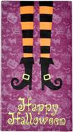 🎃 100 happy halloween guest napkins: spooky wicked witch leg boot hand towel napkins for haunted party decor logo