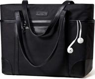 👜 chasechic waterproof laptop bag for women - classic teacher's tote bag | 15.6in computer work bag with luggage strap logo