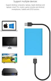 img 1 attached to 💻 Portable Slim External Hard Drive compatible with PC Laptop and Mac - 1TB 2TB options available