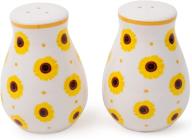 🌻 serene delights sunflower salt and pepper shaker set: adorable sunflower box with yellow and white shakers – perfect for sunflower kitchen décor! logo