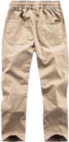 img 3 attached to 👖 Solid Color Drawstring Elastic Boys' Clothing and Pants by WIYOSHY