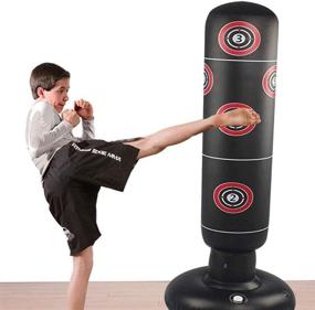 img 1 attached to 👦 Kid’s Inflatable Punching Bag: Freestanding Practice Target Columns – Durable PVC Material, Ideal Kickboxing Bag for Adults and Children