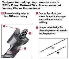 img 1 attached to 🪚 WoodOwl 08808: Efficient 18 Inch Auger Bit with 16 Inch Diameter