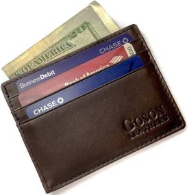 img 4 attached to Goson Slim Leather Wallet: Premium Men's Money Holder with Card Slots and Organizers