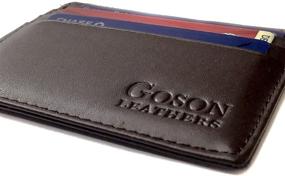 img 2 attached to Goson Slim Leather Wallet: Premium Men's Money Holder with Card Slots and Organizers