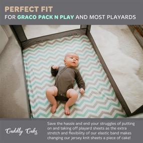 img 3 attached to 🛏️ Premium Fitted Pack and Play Sheets: Compatible with Graco Pack n Play, 4Moms, Chicco & More – Cozy Cuddly Cubs Playard Sheets for Playpens, Play Yards, Portable Cribs & Mini Cribs