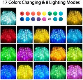 img 3 attached to 🌈 Koxly 120 LED Rope Lights: Color Changing Tube String Strip Lighting for Indoor & Outdoor Decorations – Waterproof & Remote Control Included