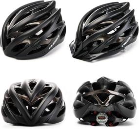 img 3 attached to 🚴 KINGBIKE Ultralight Bike Helmets: Enhanced Safety with Rear Light, Portable Backpack, and Detachable Visor for Men and Women (M/L, L/XL)