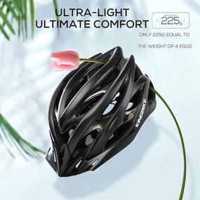 img 2 attached to 🚴 KINGBIKE Ultralight Bike Helmets: Enhanced Safety with Rear Light, Portable Backpack, and Detachable Visor for Men and Women (M/L, L/XL)